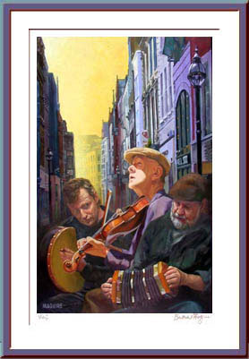 Irish Art - Musicians - Grafton Street